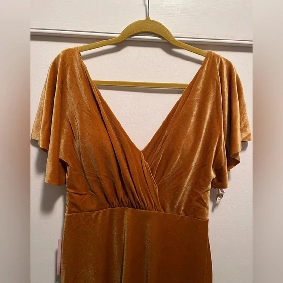 BHLDN Jenny Yoo Ellis Stretch Velvet Gown Size 12 NWT - Picture 8 of 16